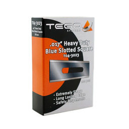 Tego - .017" Heavy-Duty Blue Slotted Square Blades (100/pack) 2