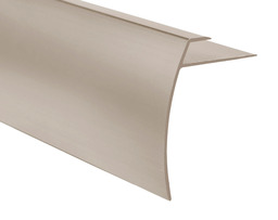 Luxury Vinyl Trim - Stair Nose (6mm-7mm) - Satin Titanium - 12 ft