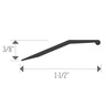 Aluminum Bevel Bar – Residential – Hammered Titanium (HTI) – 1-1/2 in. (38 mm) x 12 ft. (3.7 m) 3