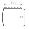 Aluminum Stair Nosing – Hammered Titanium (HTI) – 1-1/8 in. (28.5 mm) x 12 ft. (3.7 m) 3