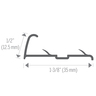 Aluminum Tapdown – Pinned – Economy – Hammered Gold Anodized (HGA) – 1/2 in. (12.5 mm) x 12 ft. (3.7 m) 2