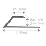 Luxury Vinyl Trim - Reducer (6mm - 7mm) - Satin Clear Aluminum - 12 ft 2