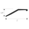 Aluminum Bevel Bar – Economy – Hammered Silver (HSI) – 1 in. (25 mm) x 12 ft. (3.7 m) 3