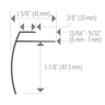 Luxury Vinyl Trim - Stair Nose (6mm-7mm) - Satin Antique Bronze - 12 ft 2
